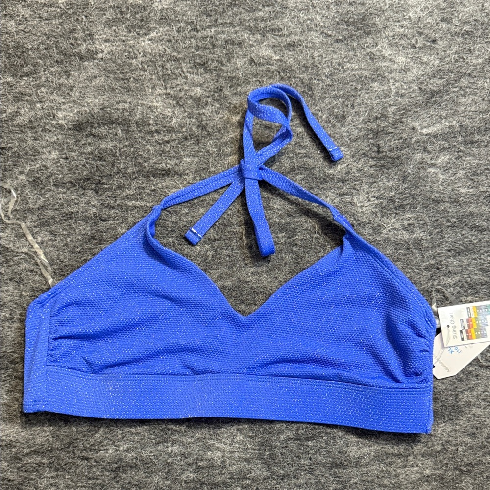 Blue Halter Bikini Top XL